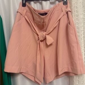New York & Company High Waist Pink Shorts with Bow